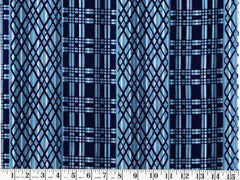 1041 - Yukata Fabric - Geometric Columns - Traditional 14" wide - Indigo - By the Half Yard (Copy)