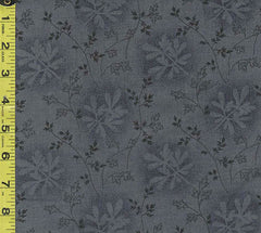 *Japanese - Yoko Saito Centenary Collection - Small Leafy Branches - CE-10465S-D - Dark Blue Gray