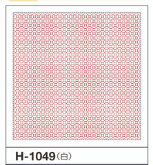 Sashiko Pre-printed Sampler - Kaguri Sashi - Zeni Game - # 1049 - White