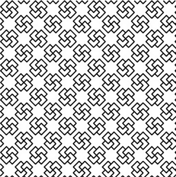 Sashiko Pre-printed Sampler - Hitome-Zashi - Pinwheel # 1075 - White