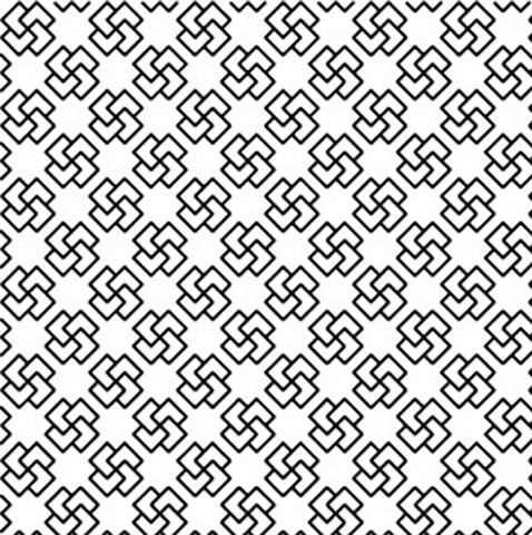 Sashiko Pre-printed Sampler - Hitome-Zashi - Pinwheel # 1075 - White