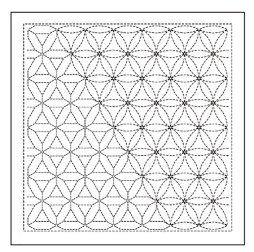Sashiko sampler tela blanca · 100% algodón · 34x70cm con patrón de Sashiko sampler tela blanca · 100% algodón · 34x70cm con patrón de