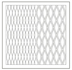 Sashiko Pre-printed Sampler - Olympus - # 2121 - Tatewaku - Navy