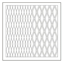 Sashiko Pre-printed Sampler (Olympus) - # 1121 - Tate-wake - White