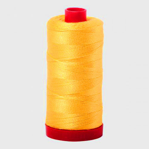 Aurifil 12wt Cotton Thread - 356 yards - 1135 Bright Yellow