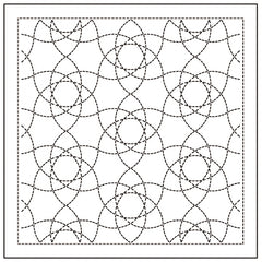 NEW - Sashiko Pre-printed Sampler (Olympus) - # 1139 Onoe-gasane - White