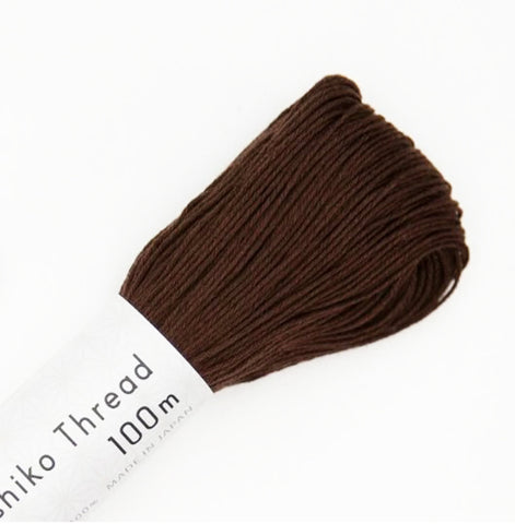 Sashiko Thread - Olympus - Large 100m Skeins - # 128 - Dark Chocolate