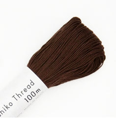 Sashiko Thread - Olympus - Large 100m Skeins - # 128 - Dark Chocolate