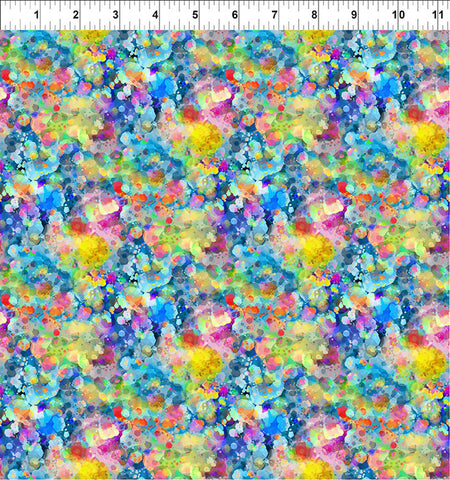 *Fabric Art - In the Beginning - Springtime Splatter - 12YOA-1 - Multi-Colors