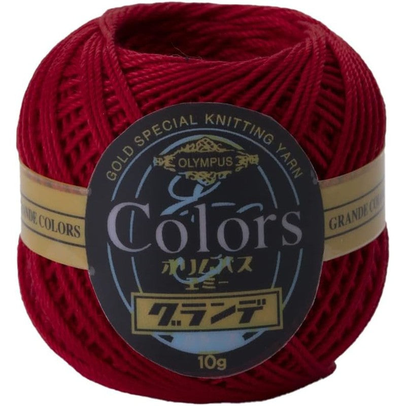 COLORS Lace Weight Thread for Crochet, Knitting & Sashiko - 188 Carmine Red