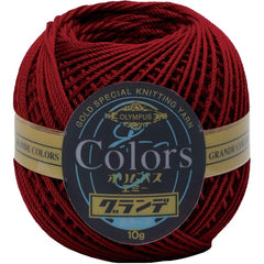 COLORS Lace Weight Thread for Crochet, Knitting & Sashiko - 192 Strong Red