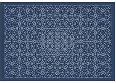 Sashiko Placemat Sampler - L-2008 - Asanoha Combined - Dark Navy