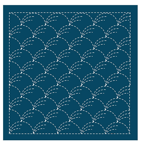 Sashiko Pre-printed Sampler (Olympus) - # 201 Nowaki (Pampas Grass) - Navy