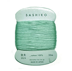 Sashiko Thread - Daruma - Medium/ Regular Weight - 30m - # 206 Seafoam