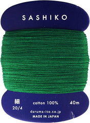 Sashiko Thread - Daruma - Thin Weight - 40m - # 208 Dark Green