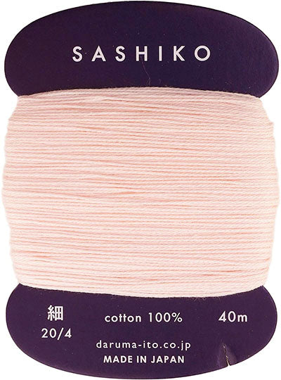 Sashiko Thread - Daruma - Thin Weight - 40m - # 209 Sakura Pink