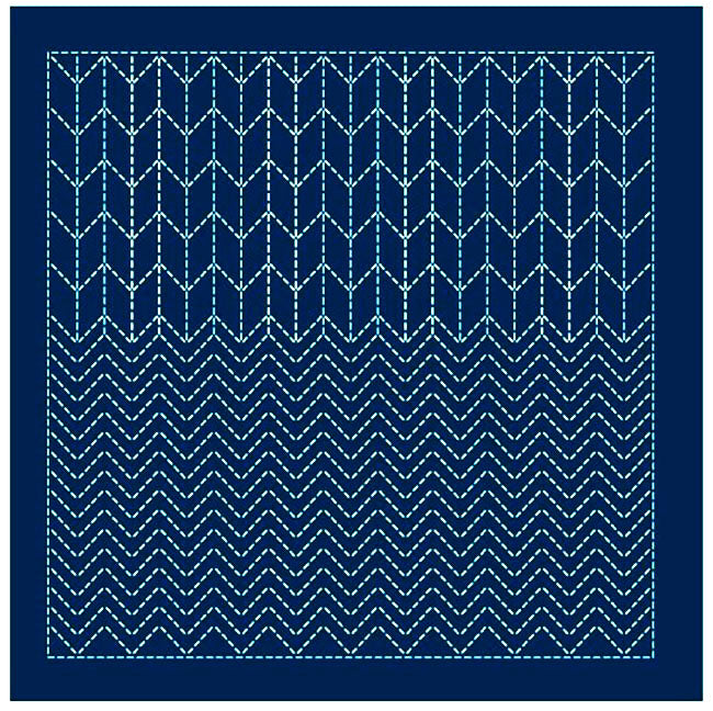 Sashiko Pre-printed Sampler - Olympus - # 2132 Yabane - Navy