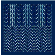 Sashiko Pre-printed Sampler - Olympus - # 2132 Yabane - Navy