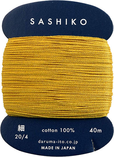 Sashiko Thread - Daruma - Thin Weight - 40m - # 220 Golden Bamboo