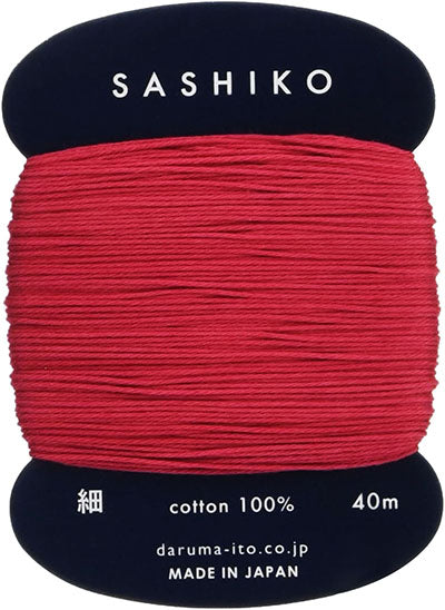 Sashiko Thread - Daruma - Thin Weight - 40m - # 221 Temple Red