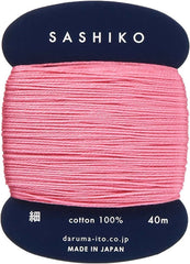 Sashiko Thread - Daruma - Thin Weight - 40m - # 222 Cherry Blossom Pink