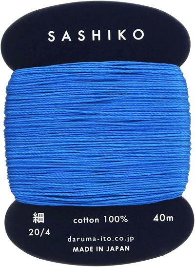 Sashiko Thread - Daruma - Thin Weight - 40m - # 224 Bright Blue