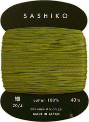 Sashiko Thread - Daruma - Thin Weight - 40m - # 228 Olive