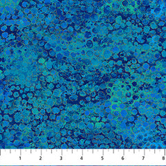 **Fabric Art - Northcott Enigma - Shimmer Water Bubbles - 28185M-46 - Blue Multi - By the Half Yard