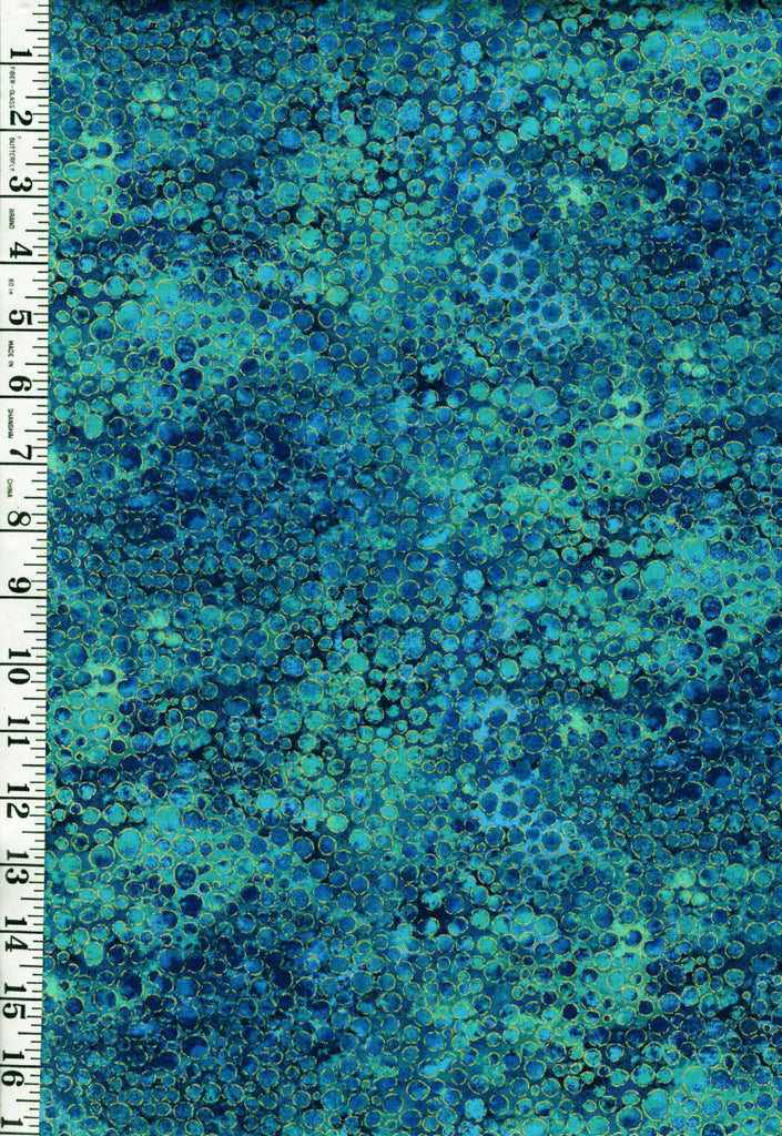 **Fabric Art - Northcott Enigma - Shimmer Water Bubbles - 28185M-46 - Blue Multi - By the Half Yard