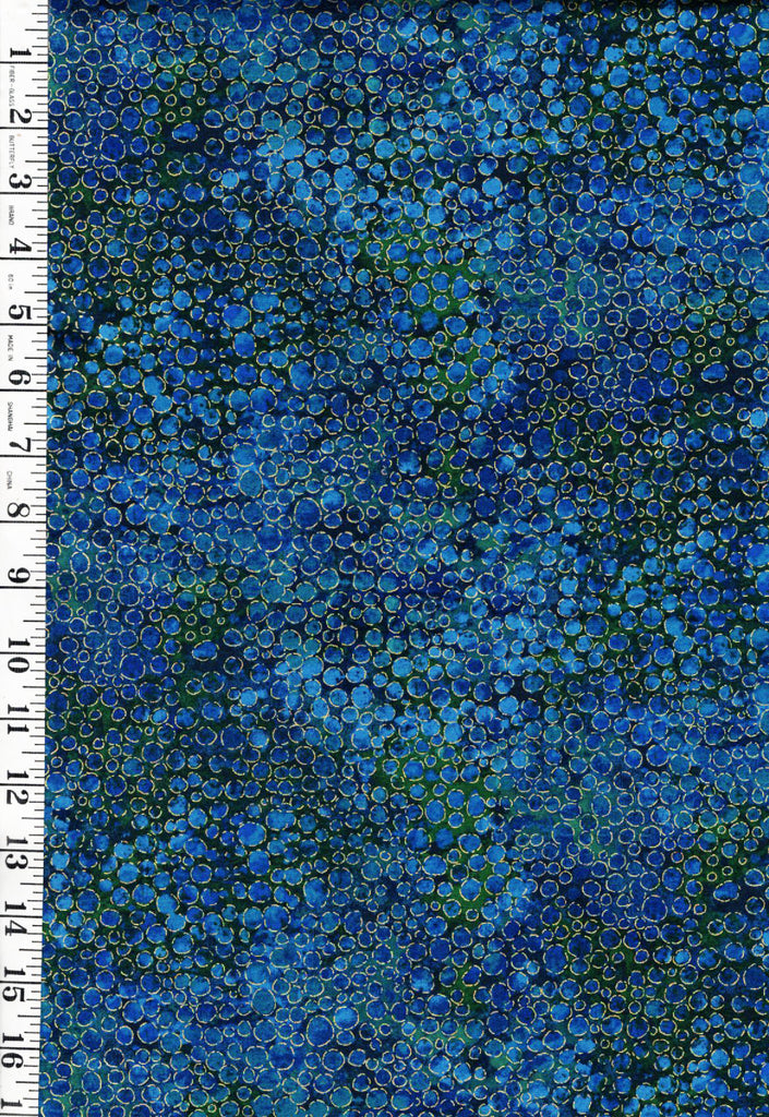 **Fabric Art - Northcott Enigma - Shimmer Water Bubbles - 28185M-48 - Dark Blue Multi -By the Half Yard