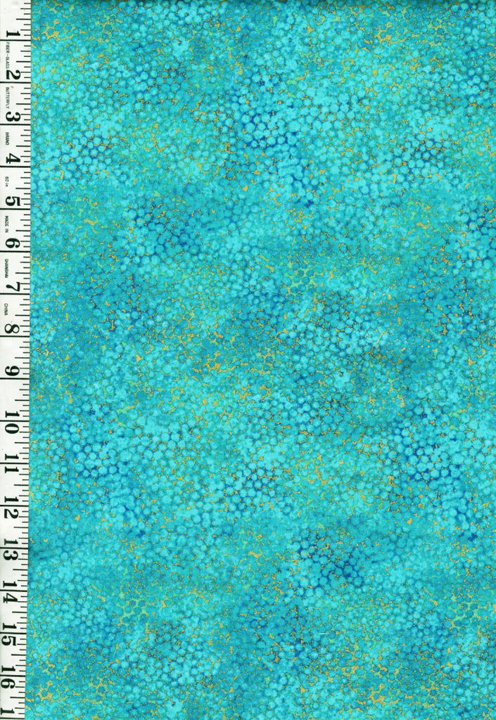 **Fabric Art - Northcott Enigma - Shimmer Water Pebbles - 28186M-66 - Dark Turquoise - By the Half Yard