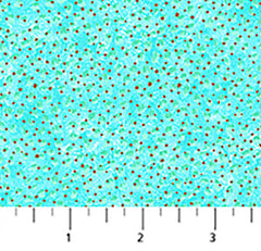 **Fabric Art - Northcott Enigma - Shimmer Speckles (Miniscule Gold Dots) - 28187M-62 - Turquoise - By the Half Yard