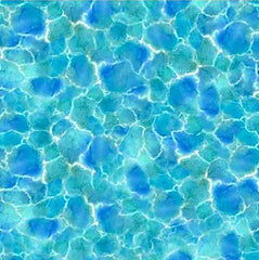 *Tropical - Turtle Odyssey - Water Texture - 29435-B - Aqua, Blue