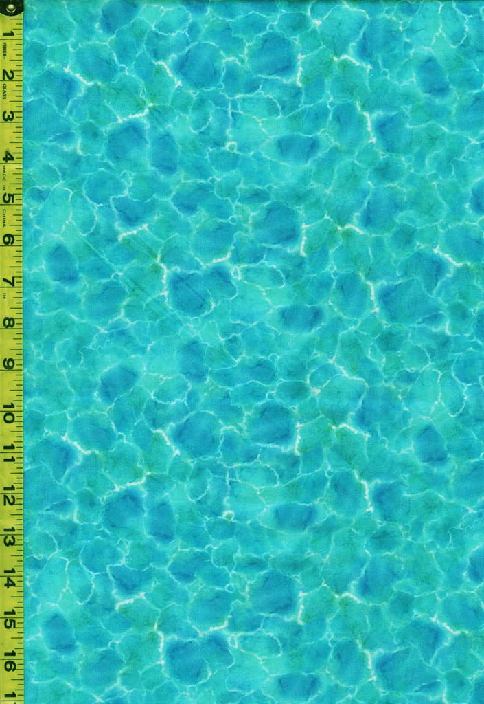 *Tropical - Turtle Odyssey - Water Texture - 29435-B - Aqua, Blue