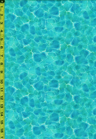 *Tropical - Turtle Odyssey - Water Texture - 29435-B - Aqua, Blue