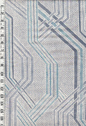 304 - Japanese Silk - Silk Blend - Abstract Geometric - Tiny Dashes - Blue