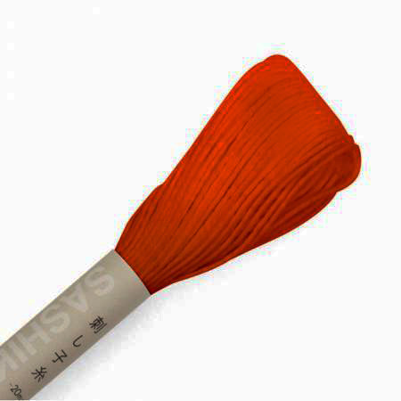 Sashiko Thread - Olympus 20m - Solid Color - # 31 Bright Darker Orange