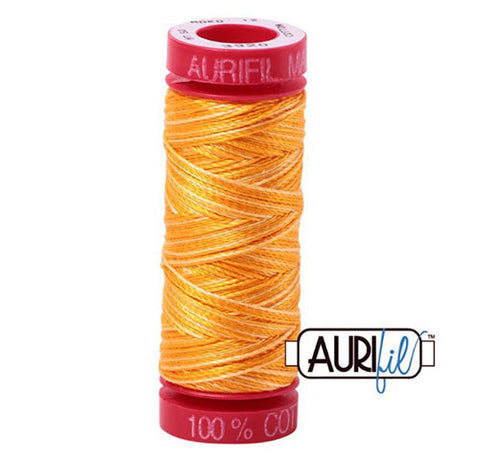 Aurifil 12wt Cotton Thread - 54 yards - 3920 Golden Glow - Variegated