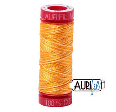 Aurifil 12wt Cotton Thread - 54 yards - 3920 Golden Glow - Variegated