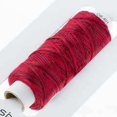 Sashiko Thread - Hidamari - 401 - Variegated - CRANBERRY RED