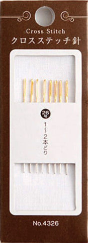 Japanese Notions - Cosmo Cross Stitch Needles - 8 Needles - Size 24 - # 4326