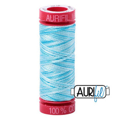 Aurifil 12wt Cotton Thread - 54 yards - 4663 Baby Blue Eyes - Variegated