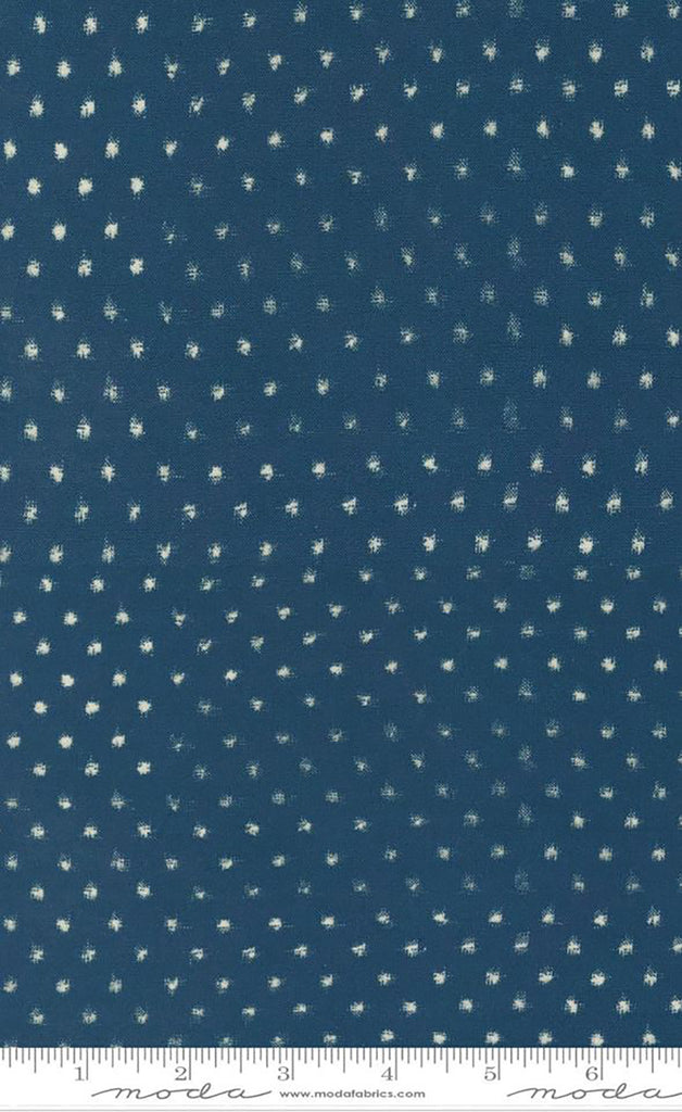 *Japanese - Moda Indigo Blooming - Tiny Kasuri Like Dots - 48095-14 - Dark Navy