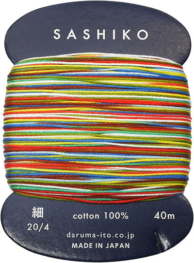 Sashiko Thread - Daruma - Thin Weight Variegated - 40m - # 501 Paper Balloon