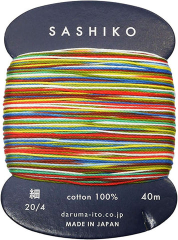 Sashiko Thread - Daruma - Thin Weight Variegated - 40m - # 501 Paper Balloon