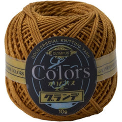 COLORS Lace Weight Thread for Crochet, Knitting & Sashiko - 514 Dark Gold