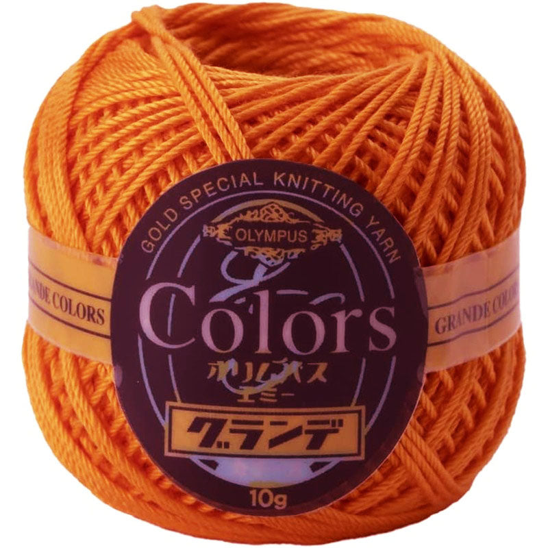 COLORS Lace Weight Thread for Crochet, Knitting & Sashiko - 555 Orange