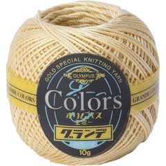 COLORS Lace Weight Thread for Crochet, Knitting & Sashiko - 560 Palest Yellow