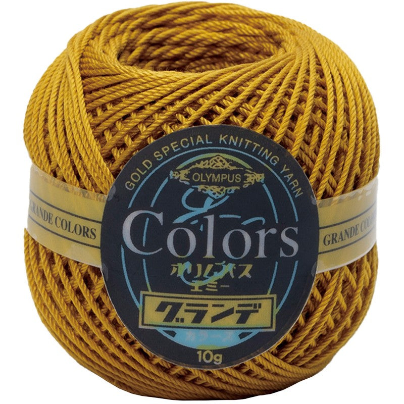 COLORS Lace Weight Thread for Crochet, Knitting & Sashiko - 582 Antique Brassy Gold