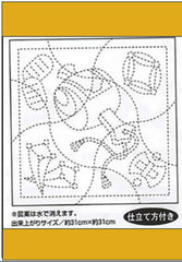 Sashiko Pre-printed Sampler (Olympus) - # 588 Japanese Toys - Dark Gold - ON SALE - $4.00 each